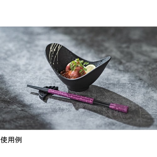 優彩鉢 黒タタキ白乱糸 50023955