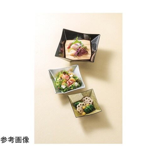 7寸 折紙鉢 黒クリアータタキ(深 22