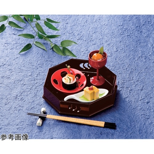 6.5寸 ツボツボ八角盛器 溜 5130