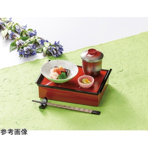 6.5寸 長角珍味箱 朱 5500171