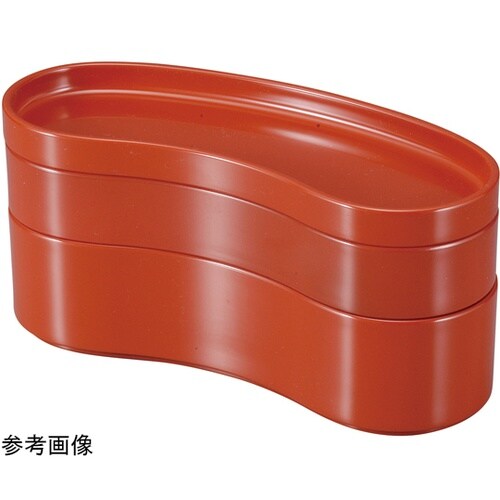 7.5寸 双輪盛皿 柿朱 5127247