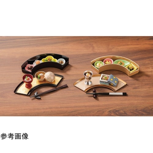 尺0 扇面前菜浅皿 銀すきべっ甲 805