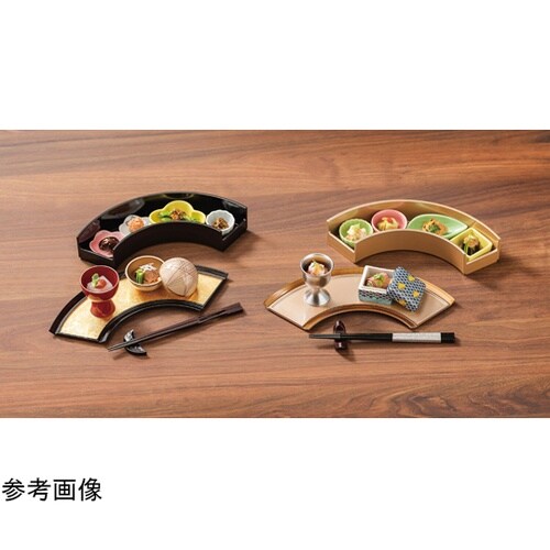 尺0 扇面前菜深盛器 銀すき 80512