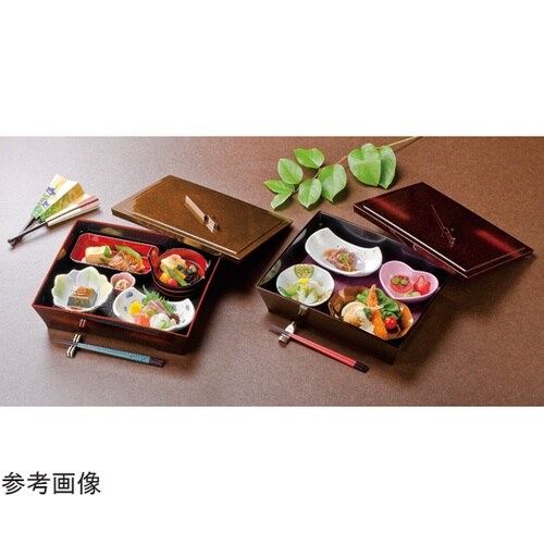 尺1 長手扇子弁当 新雲(内黒)(蓋)