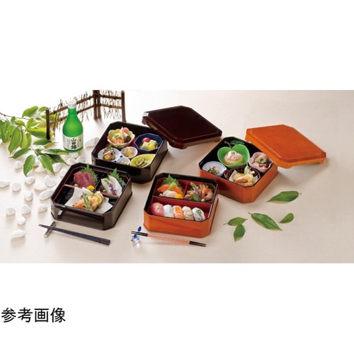 大徳寺弁当 1/2 仕切 黒天朱 700