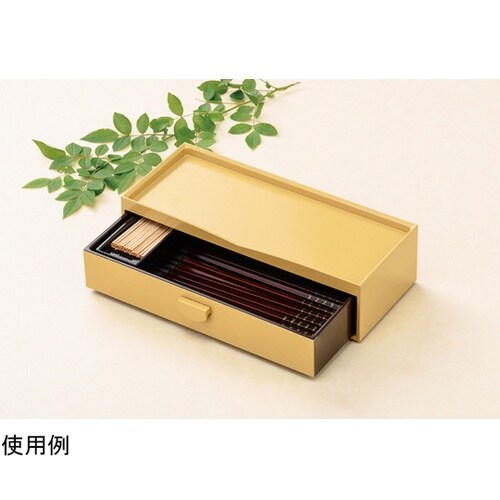 元禄箸箱 白木渕黒塗(楊枝入付)* 82