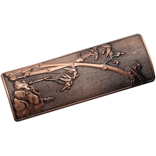 メタルおしぼり受け 竹型ブラウン 513