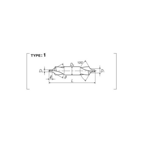 強ネジレ溝JISB60゜C穴D(CEB1