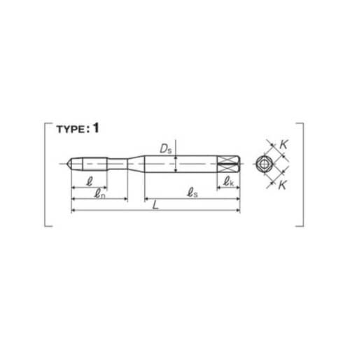 ステンレス鋼用ハンドタップ(TUMQ3.