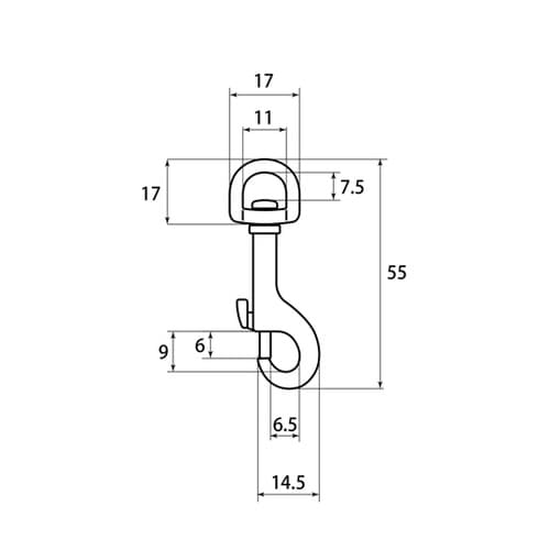 ナスカン 黒 55mm BK−1011