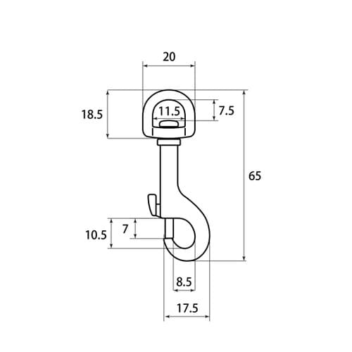 ナスカン 黒 65mm BK−1012