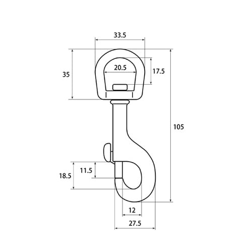 ナスカン 黒 105mm BK−1015