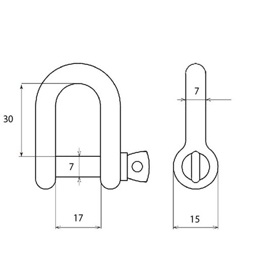 ネジシャックル 黒 8mm BK−103
