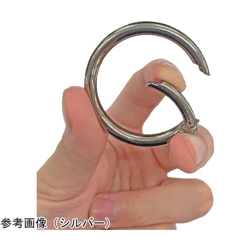 丸型カラビナ 25mm ブラック 1セッ