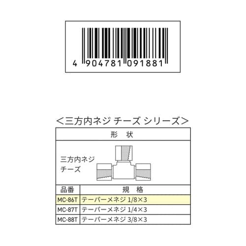 三方内ネジチーズ Rc1/8 MC−86