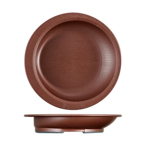 木目 すくいやすいプレート ブラウン N