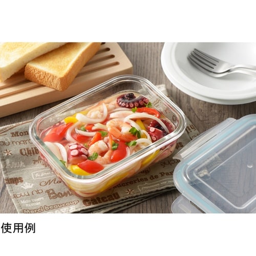 グラスコンテナ4点ロック式640ml S