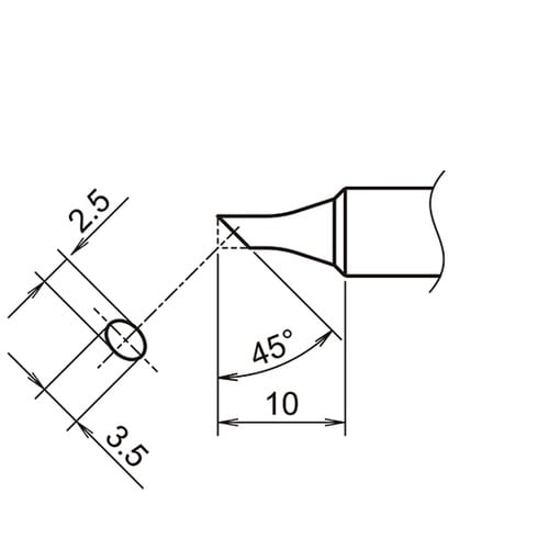 こて先 2.5CS型 面のみ T18シリ