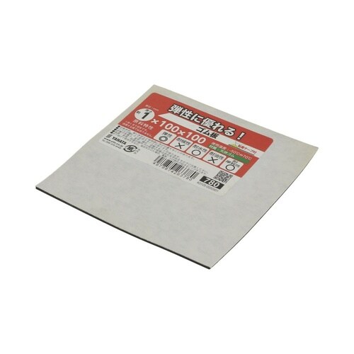 ゴム板ST付 1×100×100 1セッ