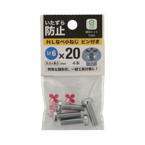 HLなべ小ねじピン付き 6×20 1セッ