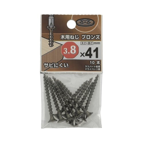 木用ねじブロンズ 3.8×41 1セット