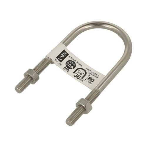 ステン足長Uボルト 25A 6×80 1