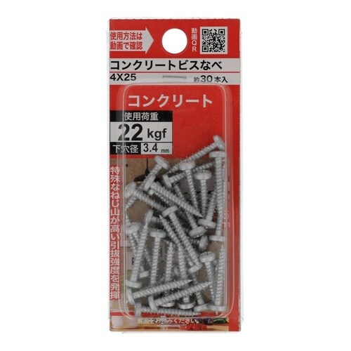 コンクリートビスなべ 4×25 1セット