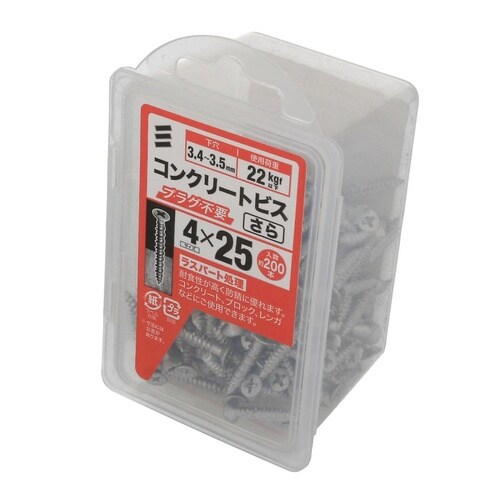 コンクリートビス(さら)NP 4×25