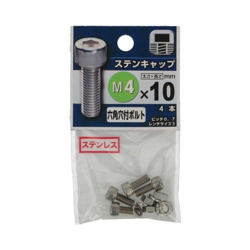 ステンキャップ 4×10 1セット(4個