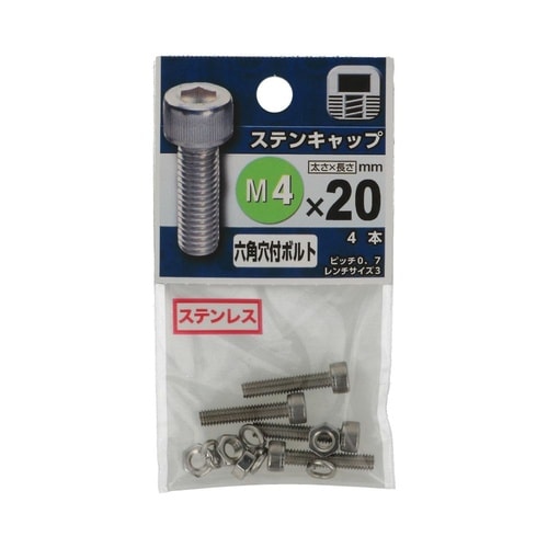 ステンキャップ 4×20 1セット(4個