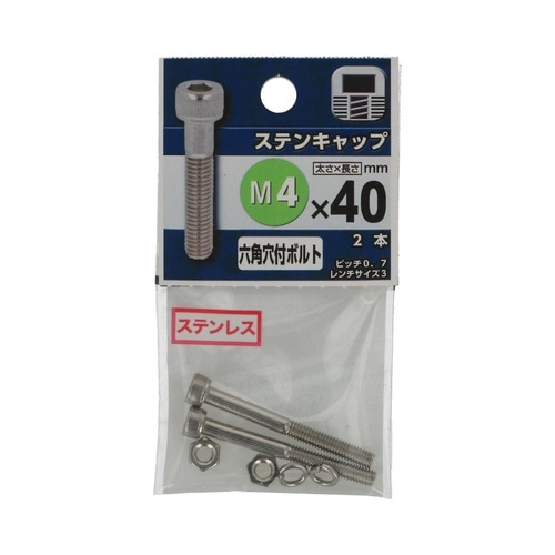 ステンキャップ 4×40 1セット(2個