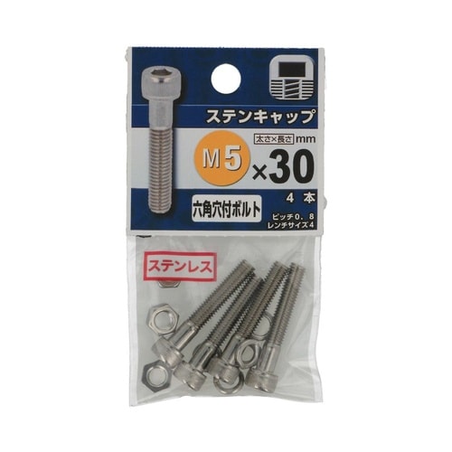 ステンキャップ 5×30 1セット(4個