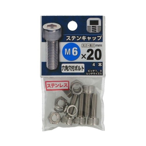 ステンキャップ 6×20 1セット(4個