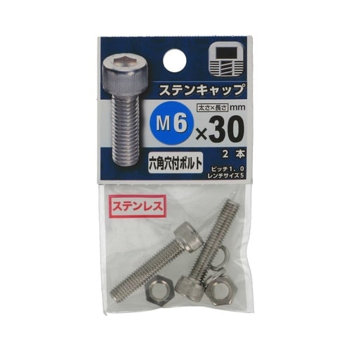 ステンキャップ 6×30 1セット(2個