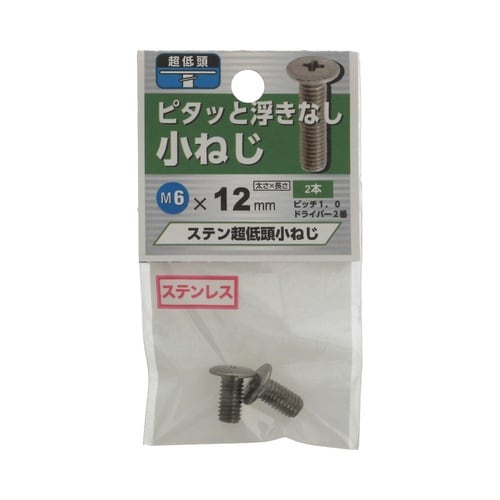 ステン超低頭小ねじ 6×12 1セット(