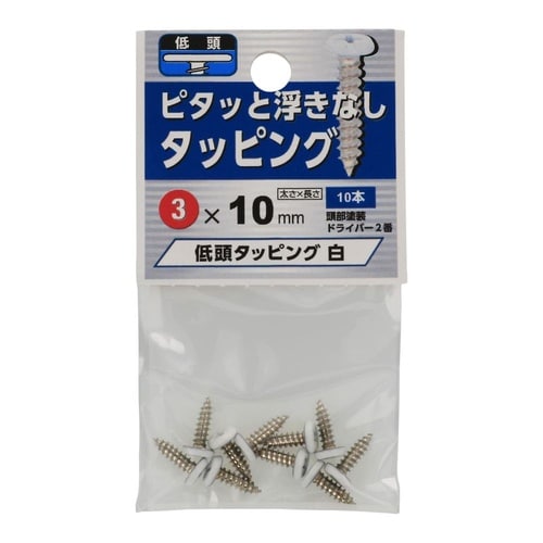 低頭タッピング 白 3×10 1セット(