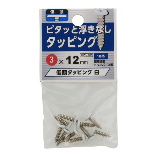 低頭タッピング 白 3×12 1セット(