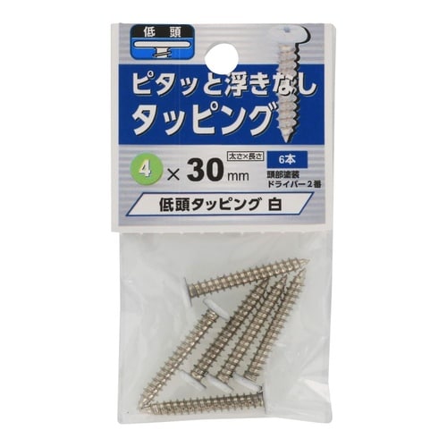 低頭タッピング 白 4×30 1セット(