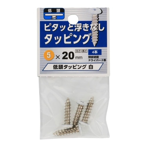 低頭タッピング 白 5×20 1セット(