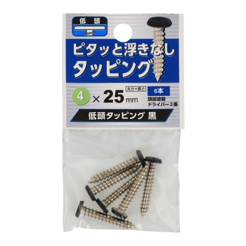 低頭タッピング 黒 4×25 1セット(