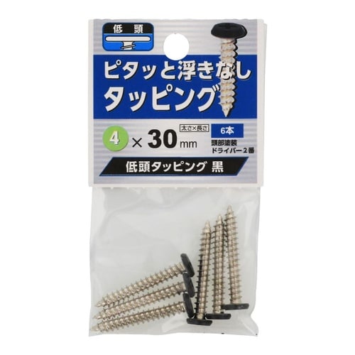 低頭タッピング 黒 4×30 1セット(