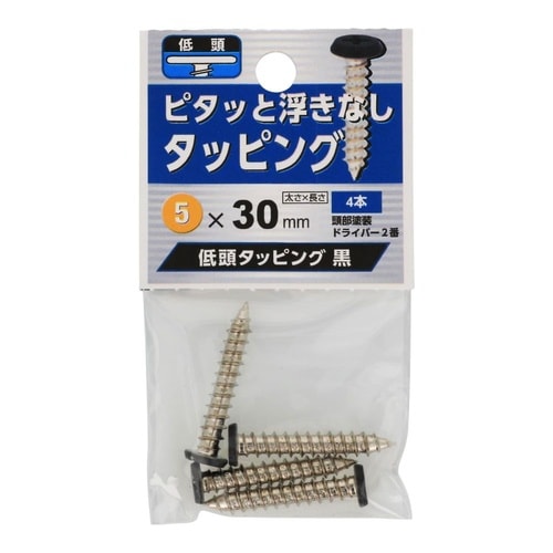 低頭タッピング 黒 5×30 1セット(