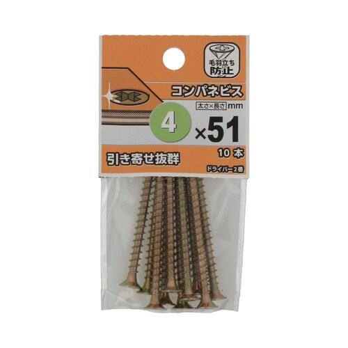 コンパネビス 4.0×51 1セット(1