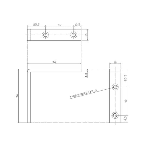 カラー特厚金折 黒 75×75mm IH