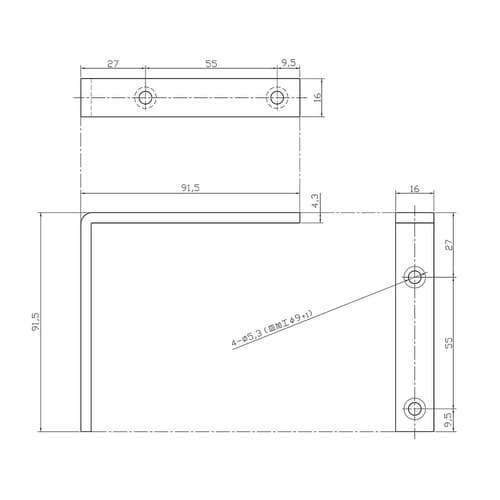 カラー特厚金折 黒 90×90mm IH