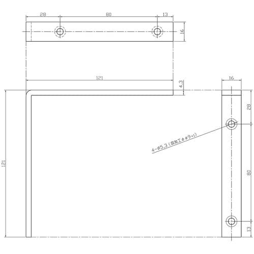 カラー特厚金折 黒 120×120mm