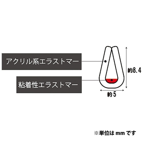 粘着付 軟質Uカバー クリア 3mm×3