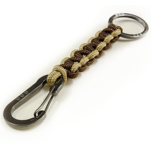 ツートンCキーリング ブラウン&ベージュ