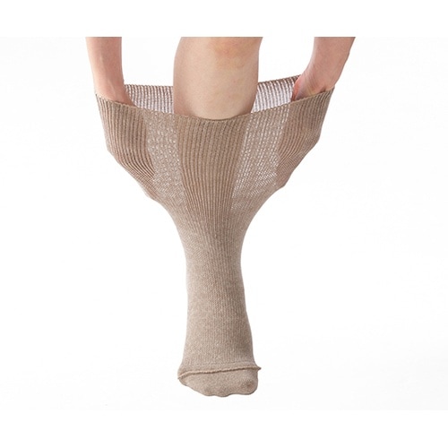 あゆみ靴下のびのび 片方 ベージュ 43