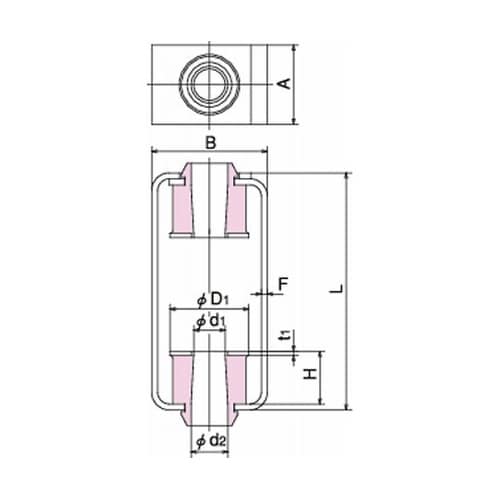 吊り用防振部材 吊形防振ゴム 許容荷重8